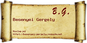 Besenyei Gergely névjegykártya